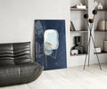 Abstract Blue Glass Wall Art