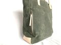 Olive Wax Canvas Tote Bag - The Wild One