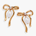 Bow Pearl Coquette Statement Drop Earring