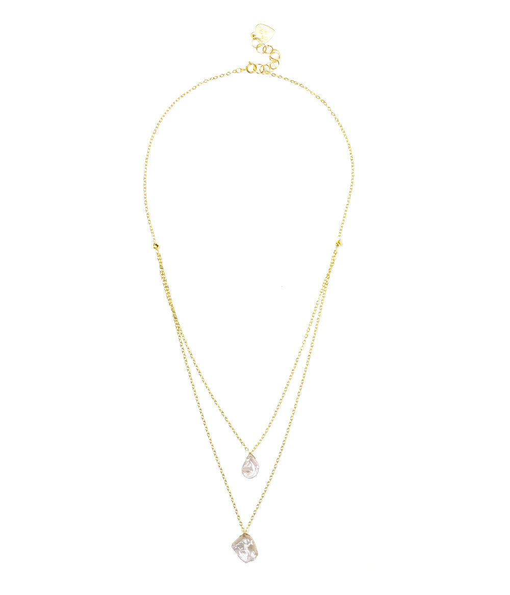 Keshi Pearl Layered Necklace
