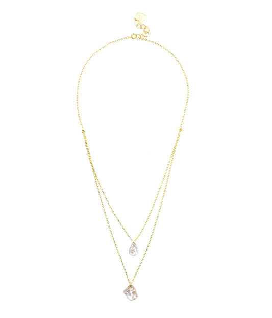 Keshi Pearl Layered Necklace