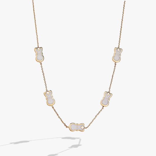 PEEPS® Pearlized Bunny Charm Necklace