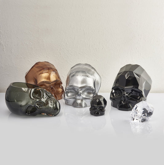 Memento Mori Faceted Skull Clear Small