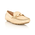 PIPER Leather Driving Loafer Gold Metallic
