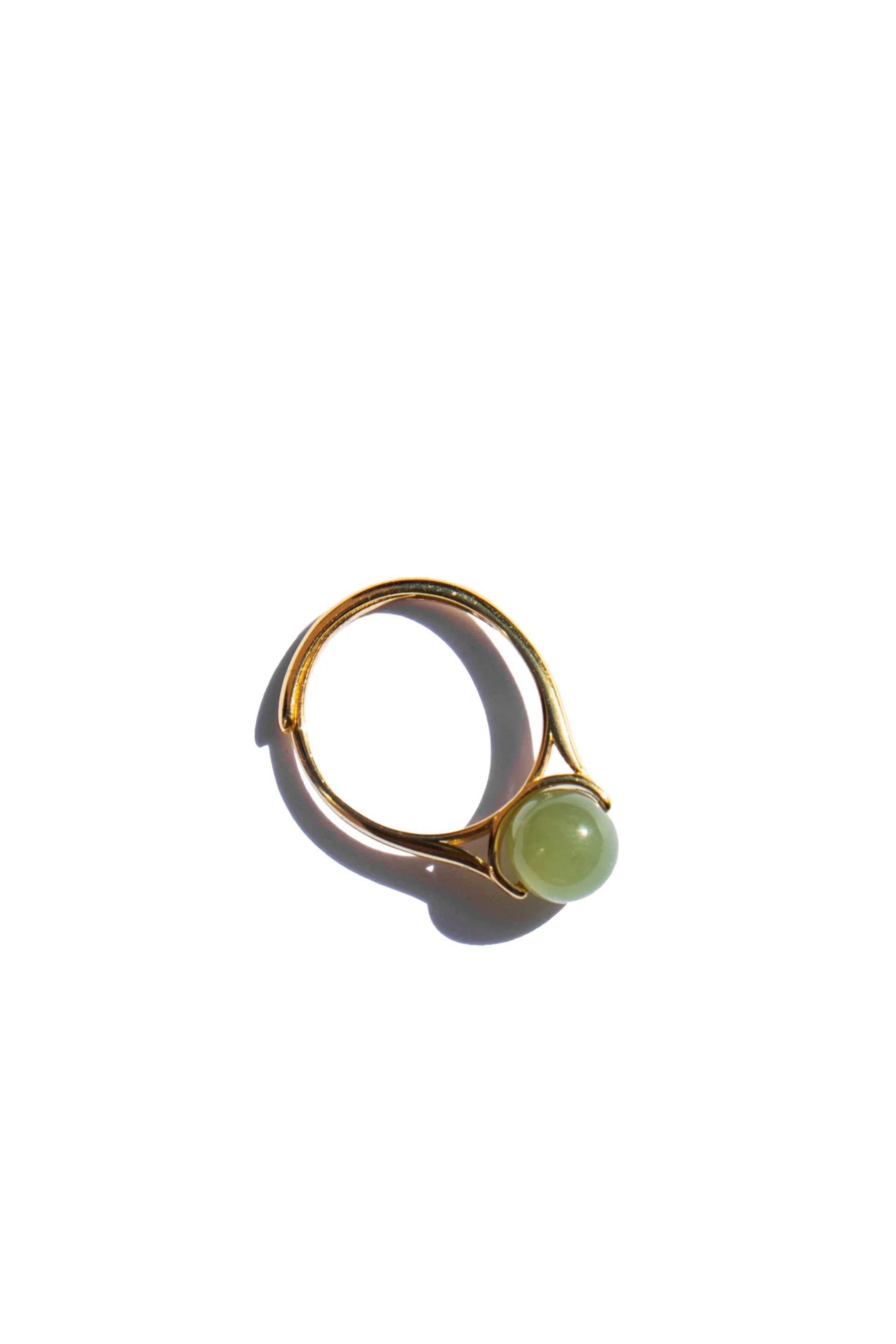 Equinox — Green Bead Jade Ring