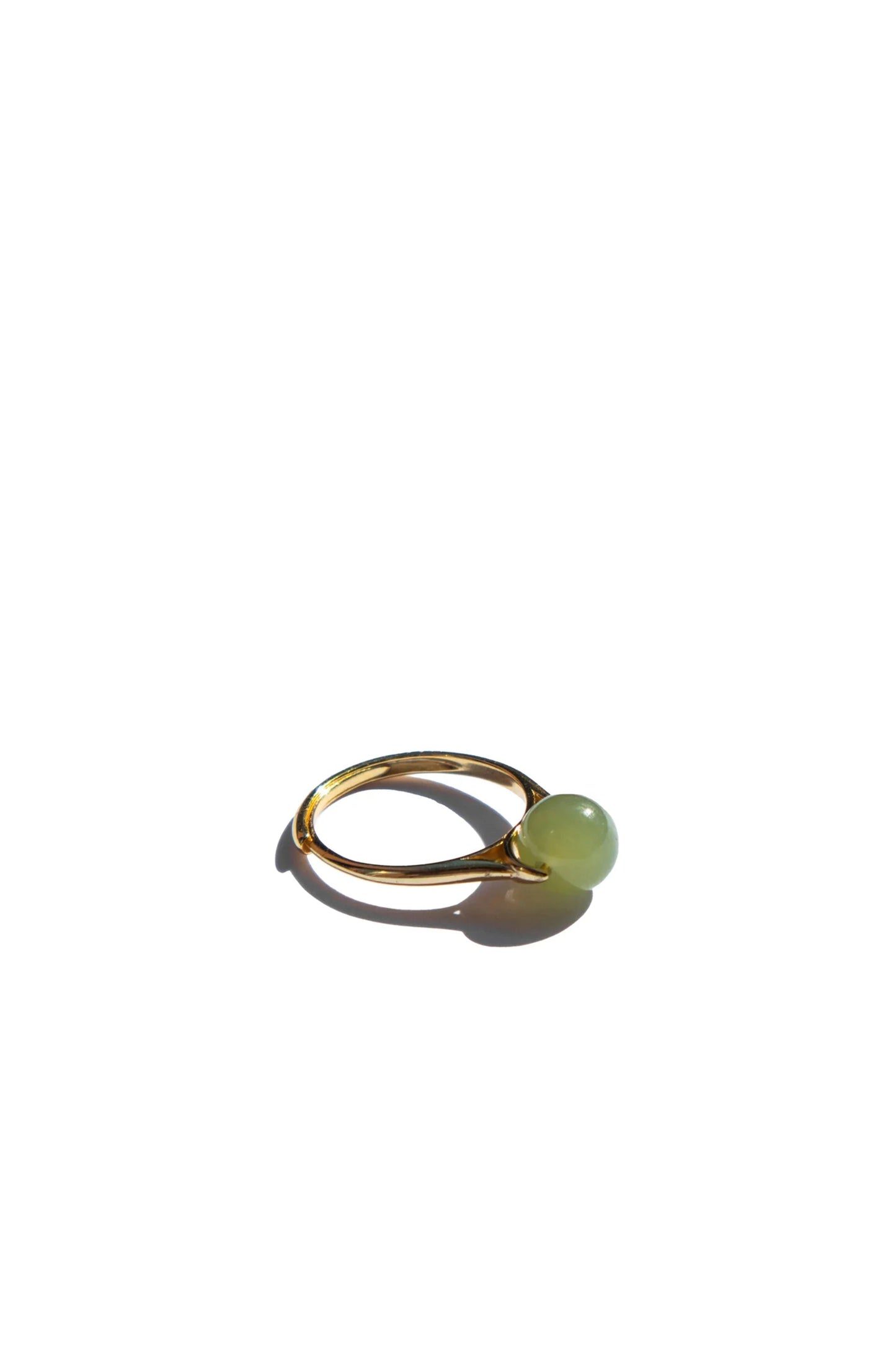 Equinox — Green Bead Jade Ring