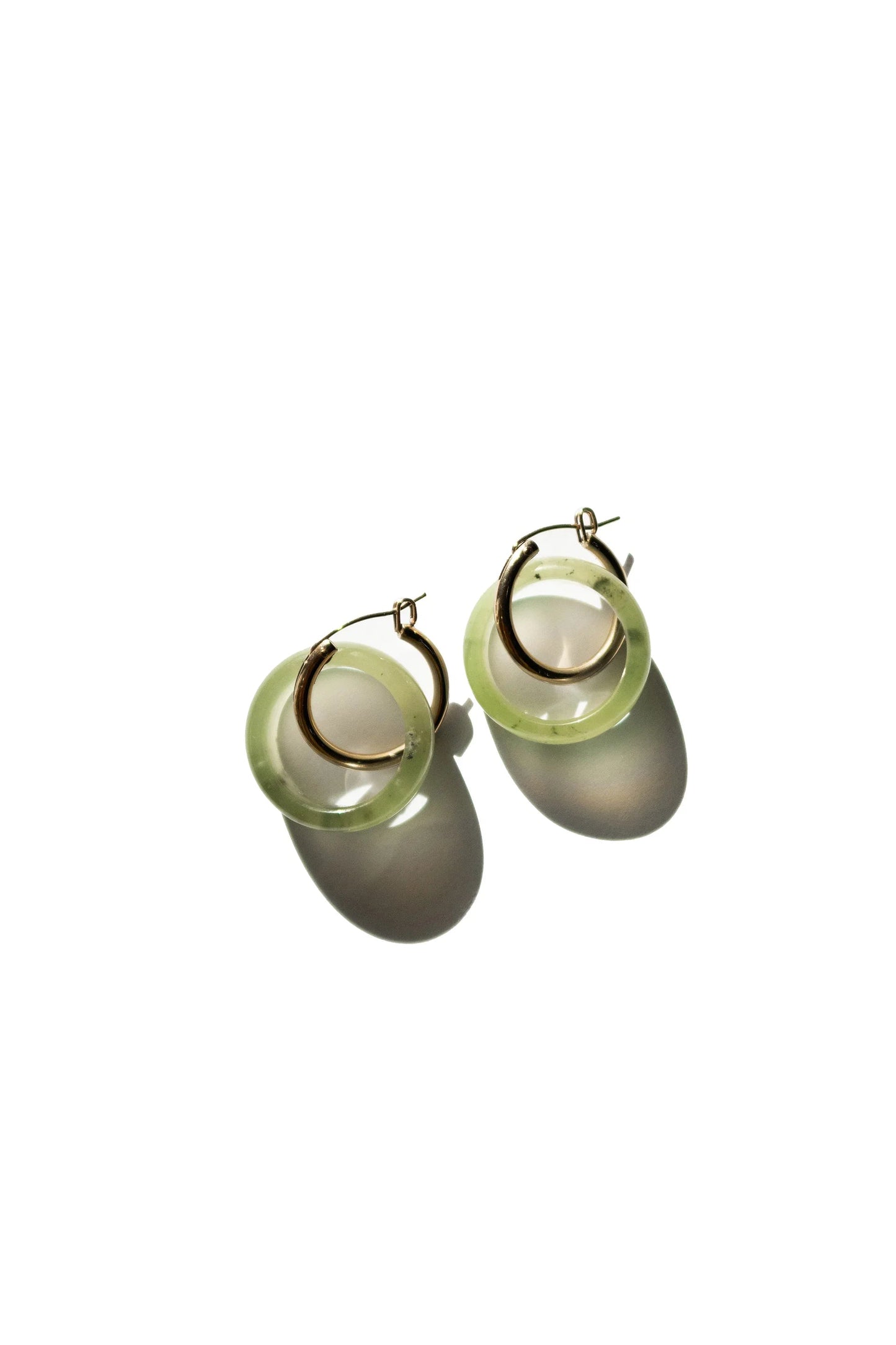 Amelie Skinny — Jade Stone Hoop Earrings