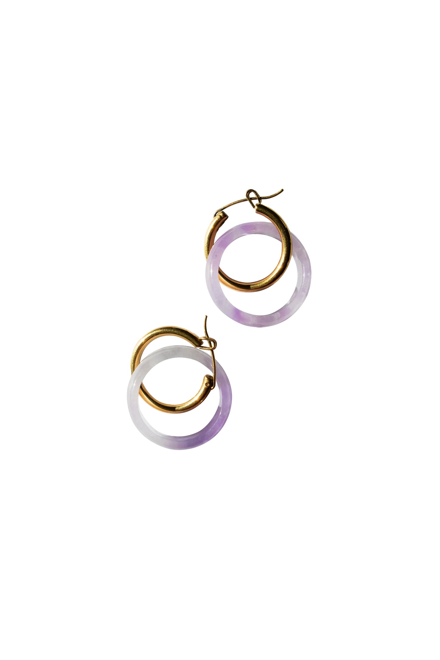 Amelie Skinny — Jade Stone Hoop Earrings