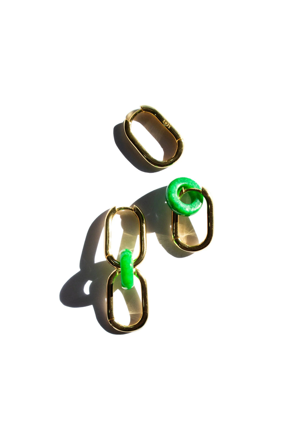 Della — Convertible Link Jade Earrings