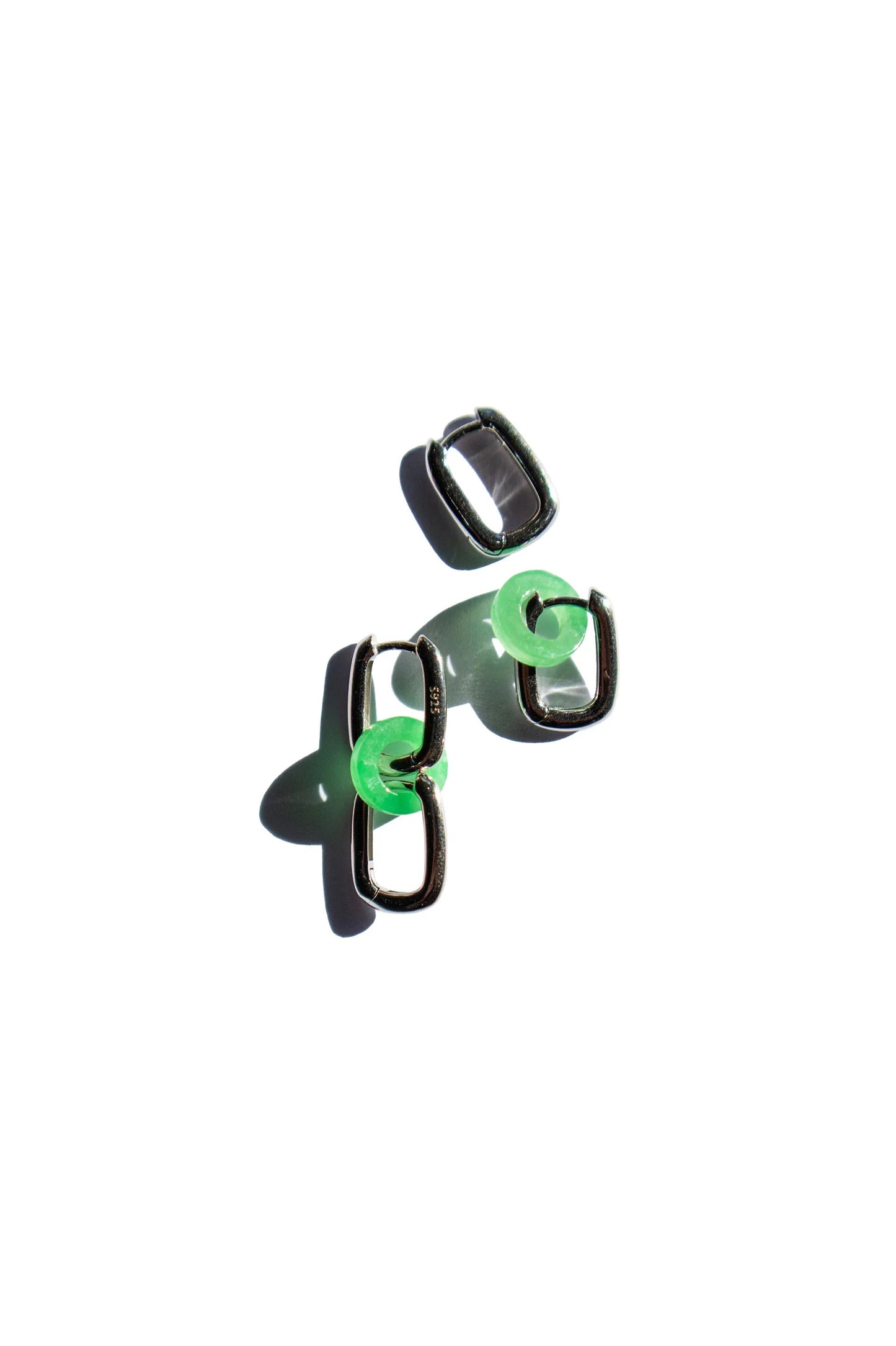Della — Convertible Link Jade Earrings