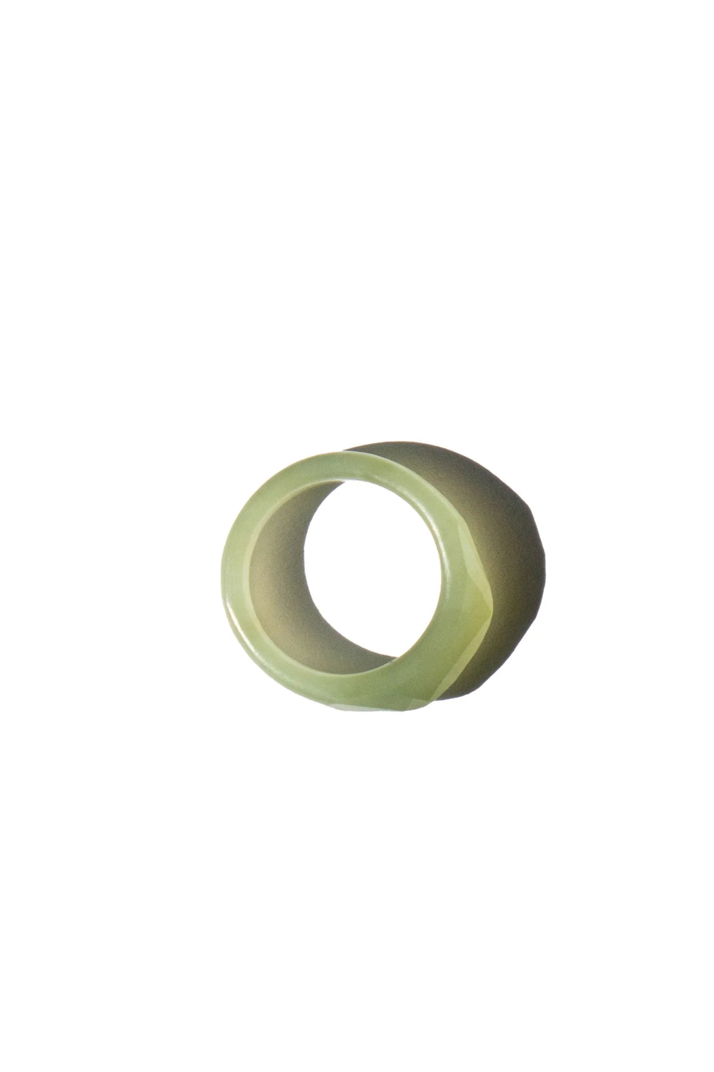 Dia — Structured Green Jade Ring