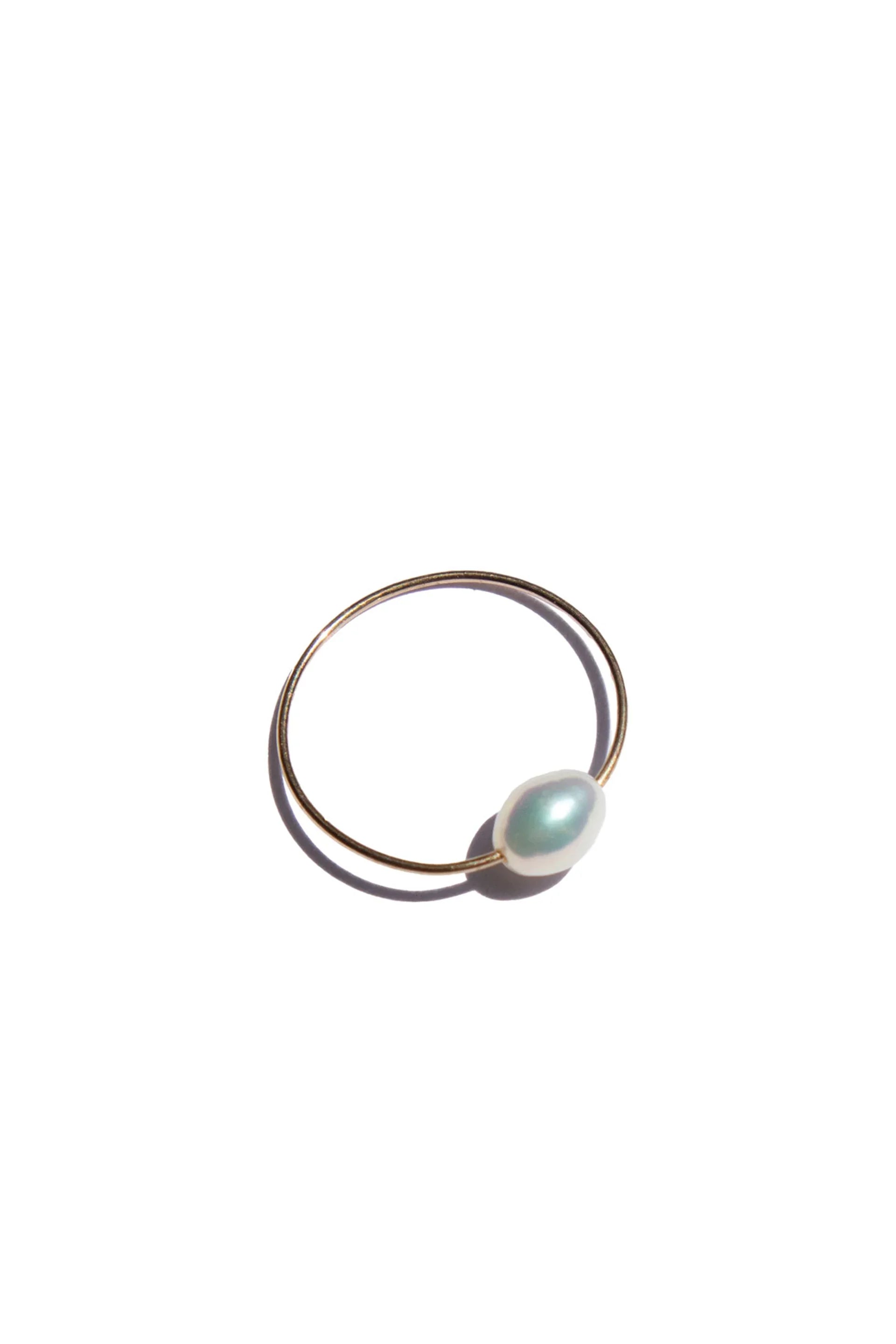 Eden — Freshwater Pearl Skinny Gold Ring