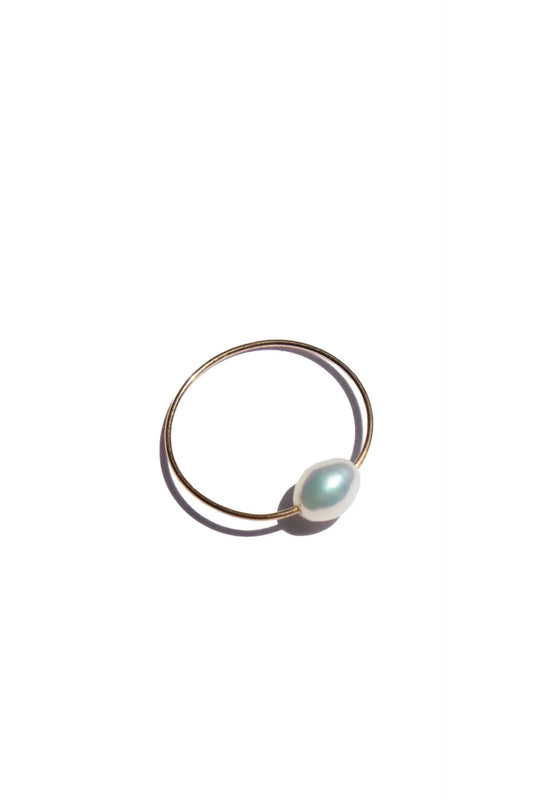 Eden — Freshwater Pearl Skinny Gold Ring