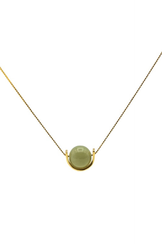 Equinox — Green Bead Jade Necklace