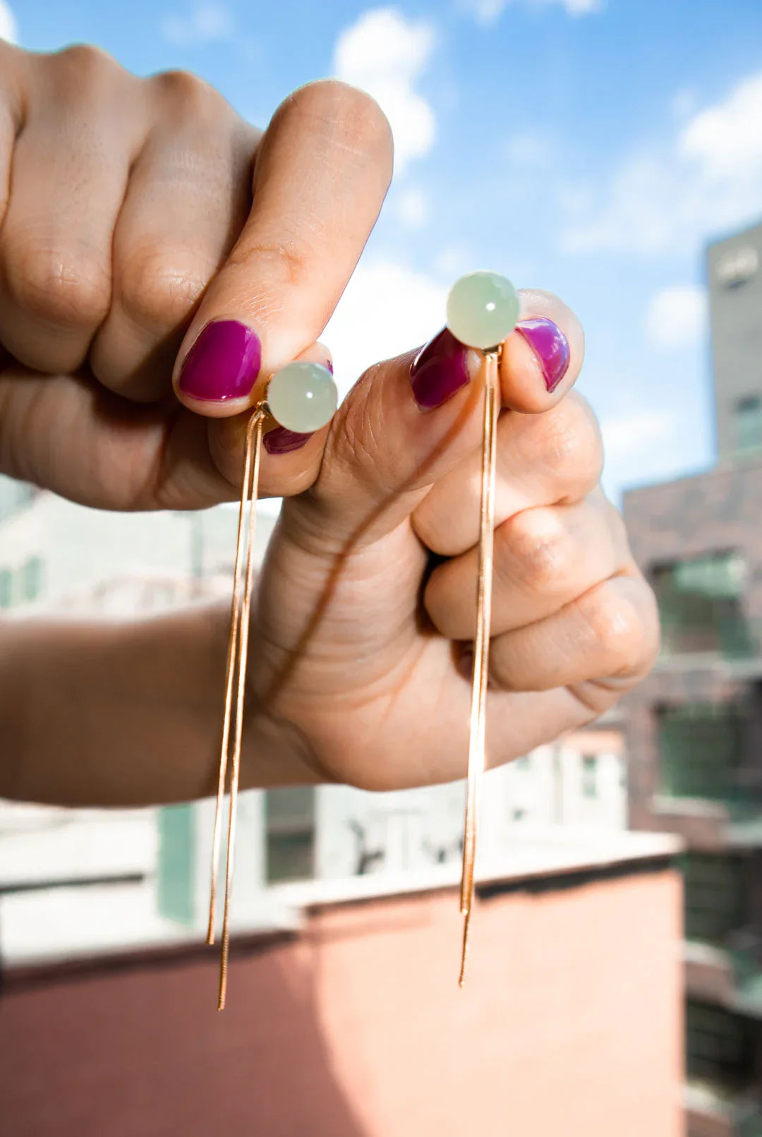 Sia — Jade Drop Earrings