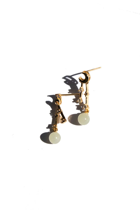 Twinkle — Moon and Star Drop Earrings