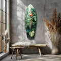 Tropical Flamingo Haven Glass Wall Art