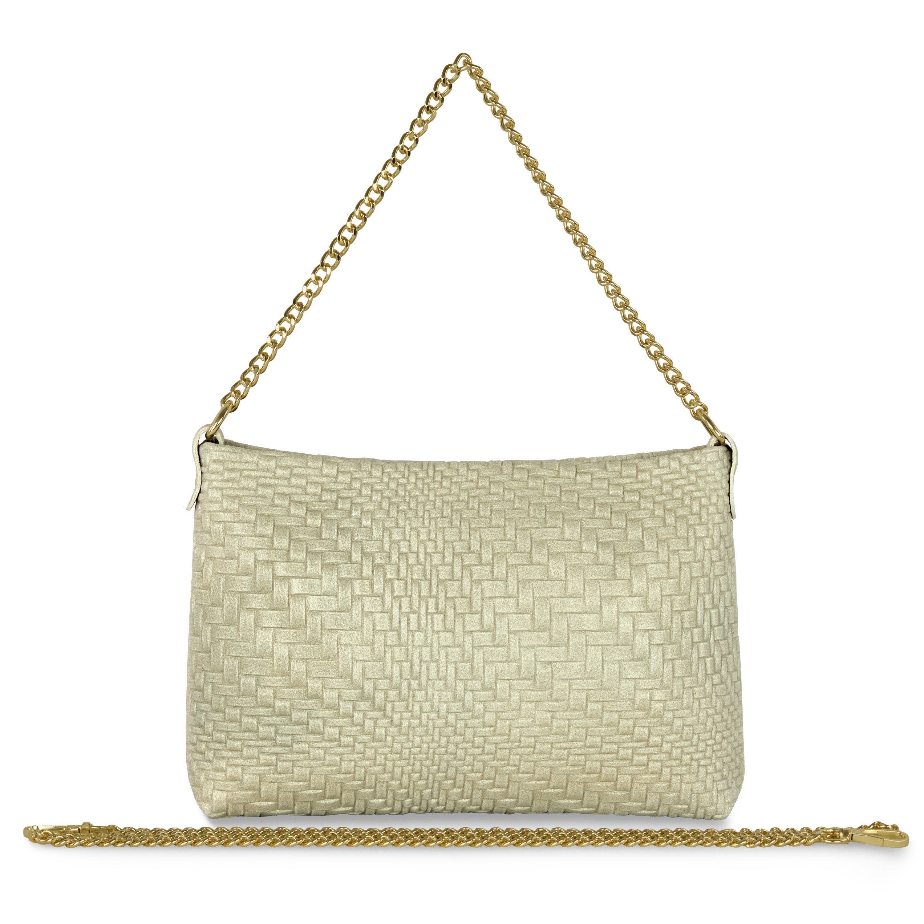 Grid Suede Leather Crossbody Bag