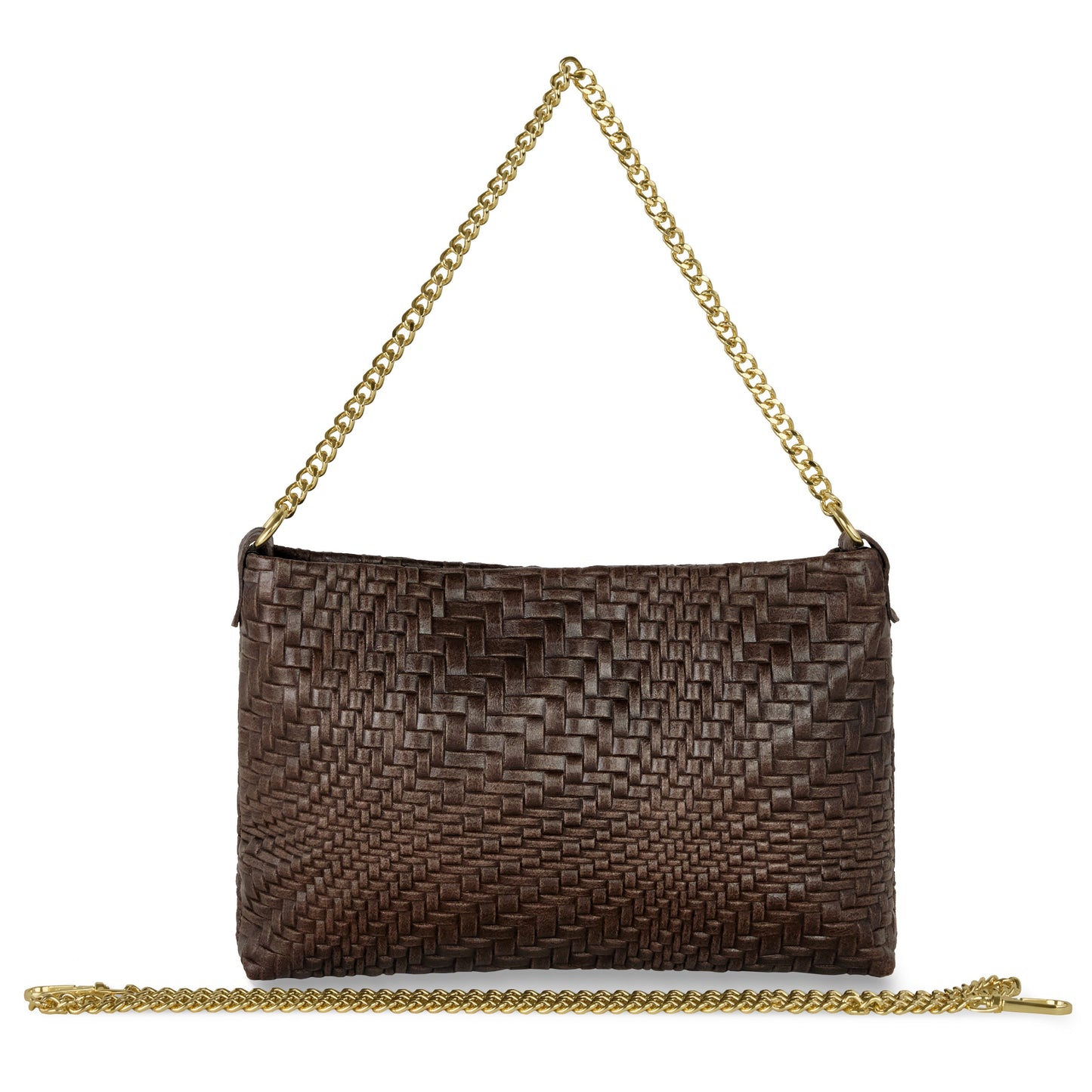Grid Suede Leather Crossbody Bag