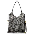 Leopard Metallic Suede Leather Tote Bag