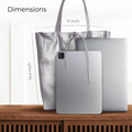 Metallic Calf Leather Tote Bag