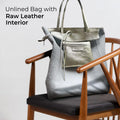 Metallic Calf Leather Tote Bag