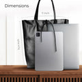 Metallic Calf Leather Tote Bag