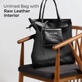 Metallic Calf Leather Tote Bag