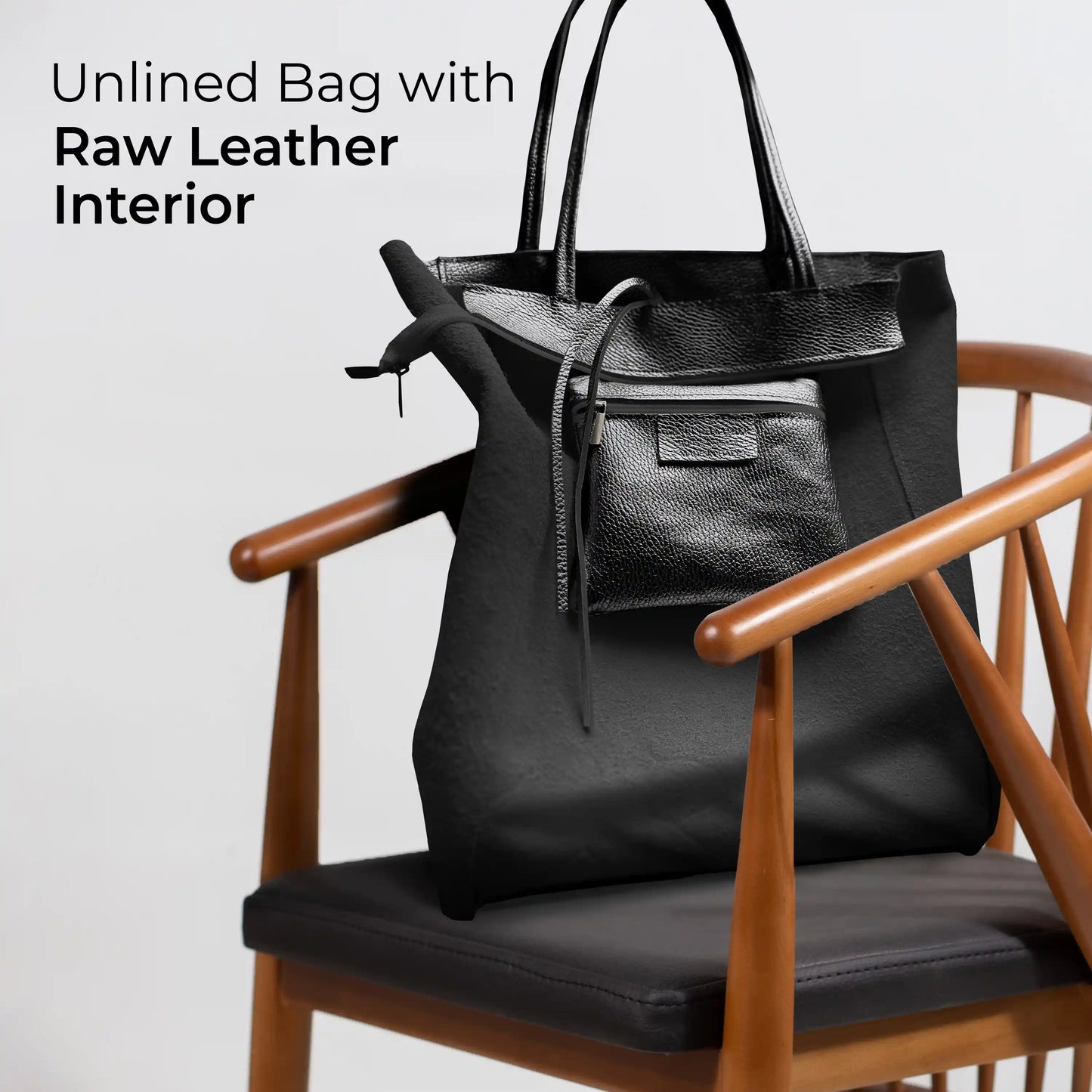 Metallic Calf Leather Tote Bag