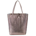 Metallic Calf Leather Tote Bag