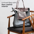 Metallic Calf Leather Tote Bag