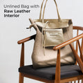 Metallic Calf Leather Tote Bag