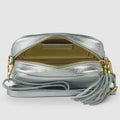 Metallic Calf Leather Crossbody Bag