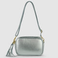Metallic Calf Leather Crossbody Bag