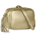 Metallic Calf Leather Crossbody Bag