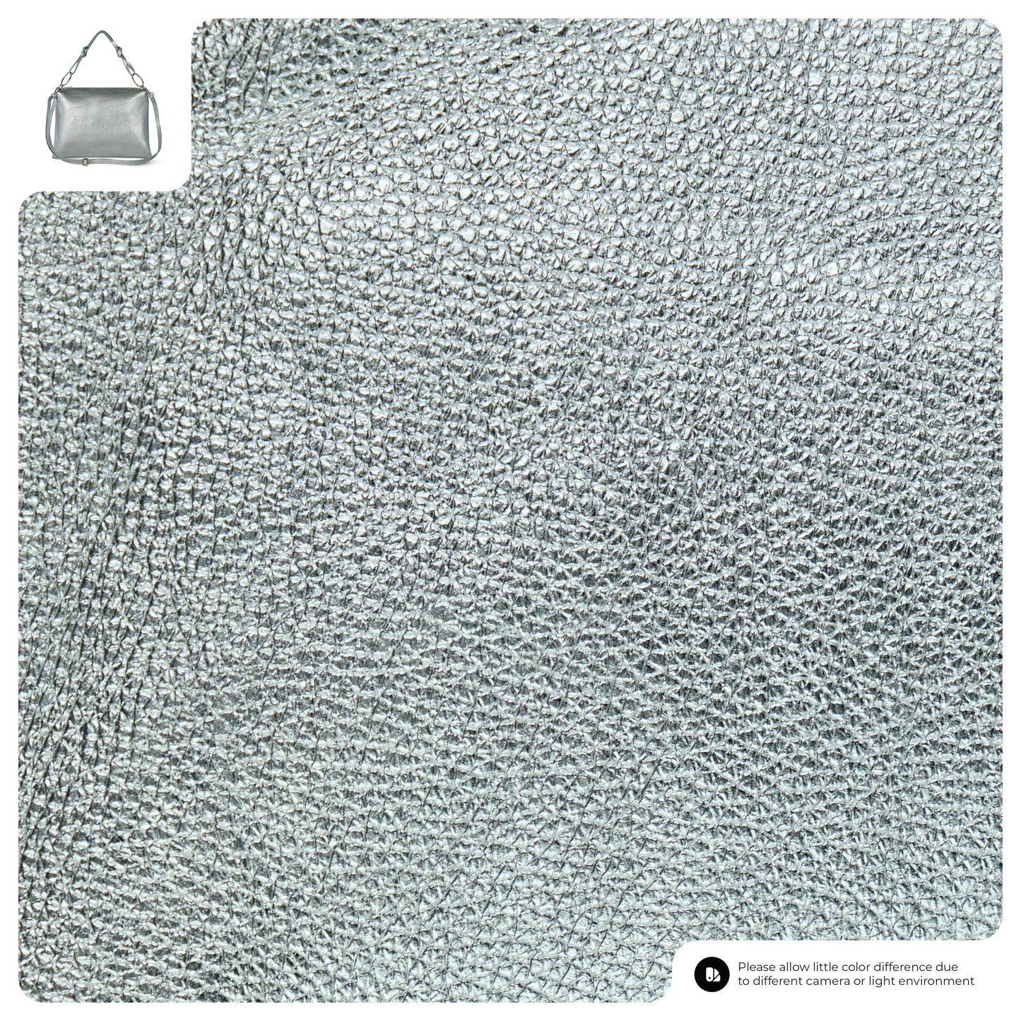 Metallic Calf Leather Shoulder Bag