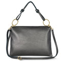 Metallic Calf Leather Shoulder Bag