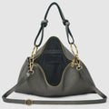 Metallic Calf Leather Shoulder Bag