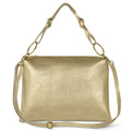 Metallic Calf Leather Shoulder Bag