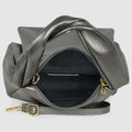 Metallic Calf Leather Top-Handle Bag