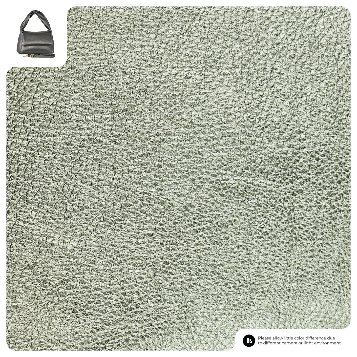 Metallic Calf Leather Top-Handle Bag