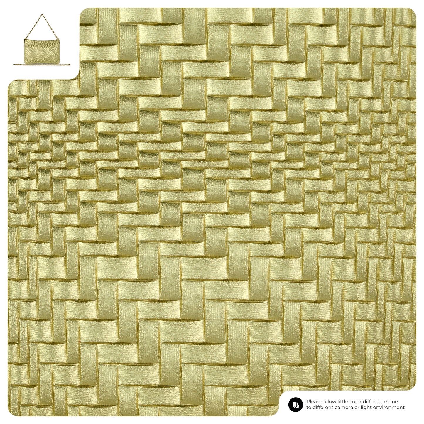 Grid Metallic Suede Leather Crossbody Bag