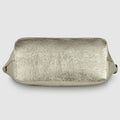 Metallic Suede Leather Top-Handle Bag