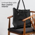 Metallic Suede Leather Tote Bag