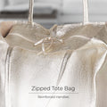 Metallic Suede Leather Tote Bag