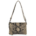 Python Suede Leather Crossbody Bag