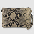 Python Suede Leather Crossbody Bag