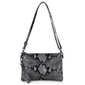 Python Suede Leather Crossbody Bag
