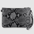 Python Suede Leather Crossbody Bag
