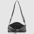 Python Suede Leather Crossbody Bag